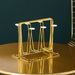Golden Stainless Steel Cup Holder Set - Modern Nordic Style Drying Rack For Glasses & Mugs (6-Slot Space-Saving Kitchen Countertop Organizer)_voghion.com