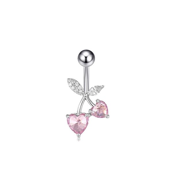 Produttore di gioielli per piercing all'ombelico con bottone in zircone a forma di cuore con design a farfalla transfrontaliero_voghion.com