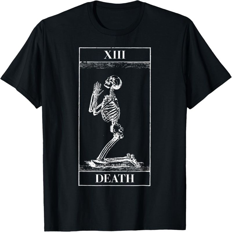 Maglietta vintage con la carta dei tarocchi della Morte._voghion.com