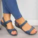Women's Minimalist Wedge Open Toe Thick Soled Platform Casual Sandals Ankle Strap Slingback Velcro Buckle Strap Shoes_voghion.com