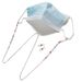 Corda per appendere occhiali in cristallo colorato, tracolla in metallo e rame, catena antiscivolo per maschera_voghion.com