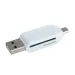 1 stück Micro Usb + Usb 2.0 Kartenleser Adapter Handy PC Micro SD OTG TF / SD Flash SDXC Speicher kartenleser Schwarz Weiß_voghion.com