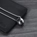 Collana da uomo con doppio anello in acciaio inossidabile - Gioiello con ciondolo ipoallergenico e resistente per l'uso quotidiano, catena regolabile da 60 cm_voghion.com