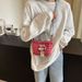 Red Shoulder For Women, Versatile Large Capacity Fresh Plaid Mini Bag, Crossbody Phone Bag_voghion.com