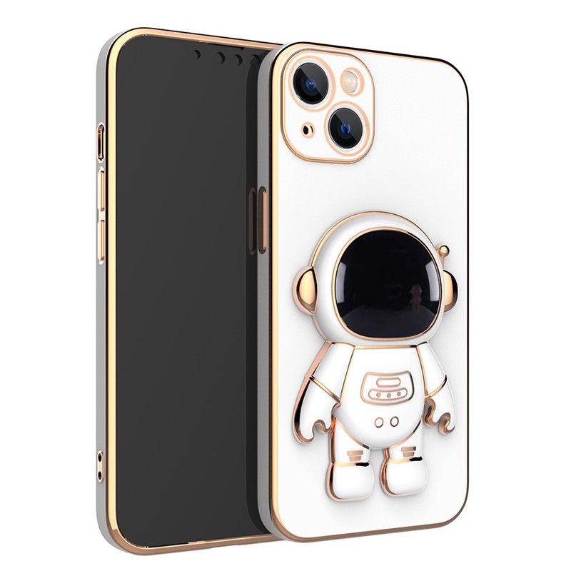 Coque de téléphone pour OPPO realme 8 8i Placage Astronaute Fold Support de téléphone souple en TPU sur realme 9i pro C21 YC12 C17 V13 V11_voghion.com