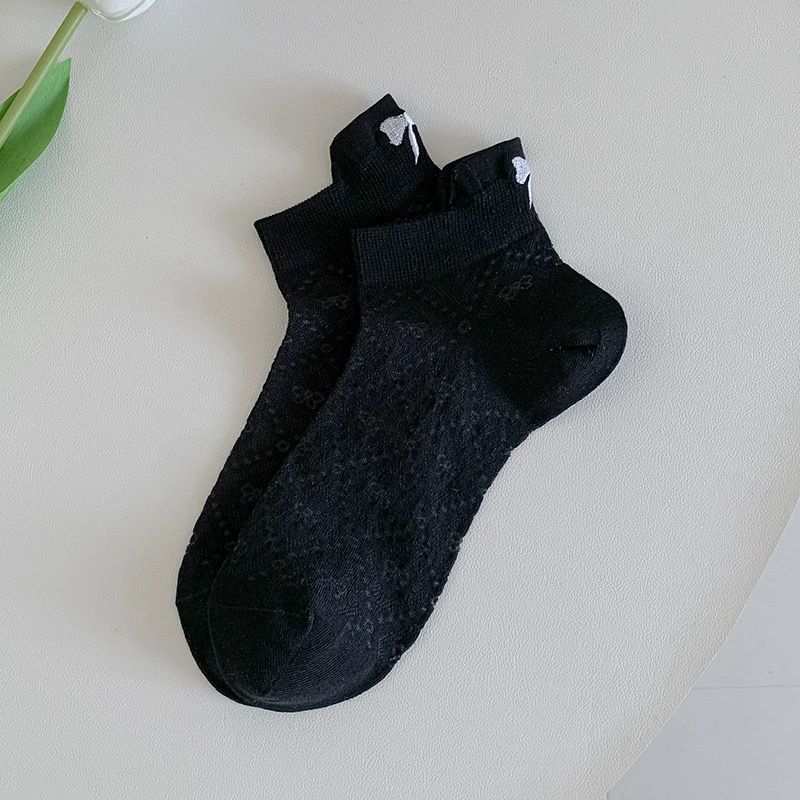 Bowknot Kids Cute Ballet Style Cotton Thin Mesh White Short Socks, Summer_voghion.com