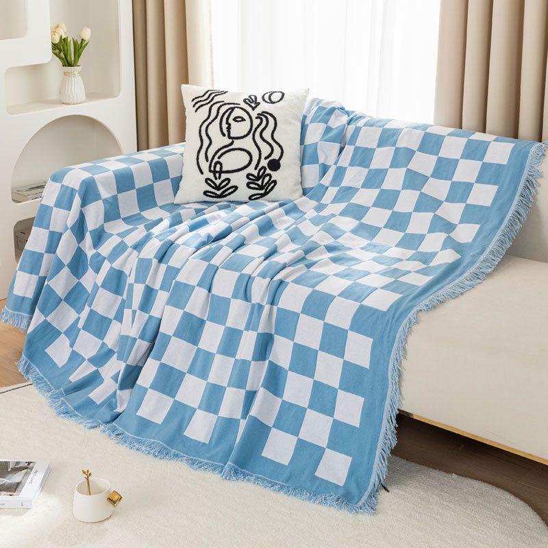 Checkered Sofa Cover - Full Protection, Cat Scratch Proof, Stain Resistant, Stylish & Durable_voghion.com