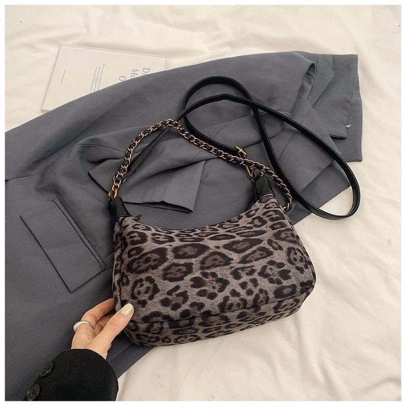 Borsa da donna, borsa a tracolla, borsa tote, borsa da pendolare, borsa alla moda con stampa leopardata_voghion.com