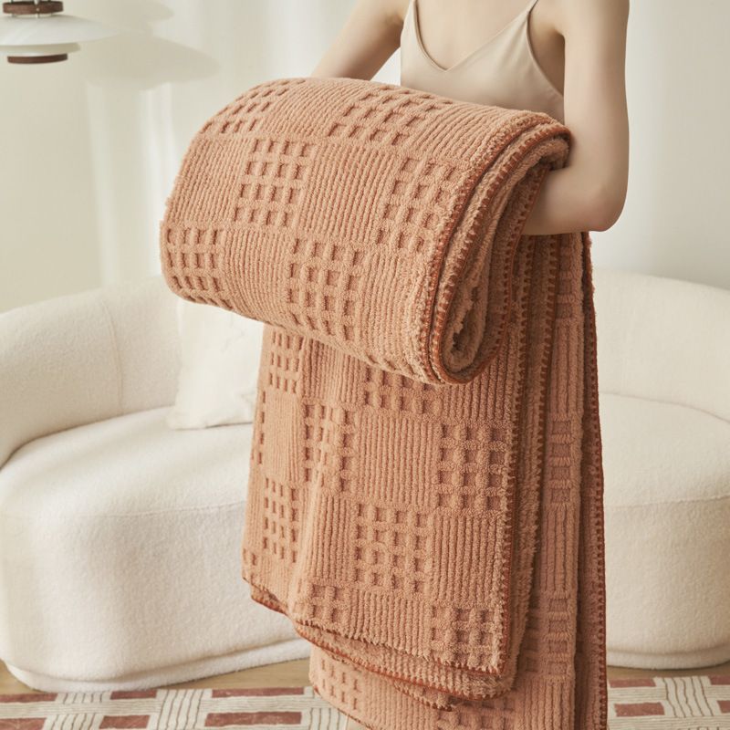 Class A Waffle Knit Baby Fleece Blanket - Thick & Soft Milk Velvet Throw For Nap Bed Sofa (Multi-Purpose Ultra-Cozy Machine Washable)​​_voghion.com