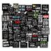 Black And White English 50 Letters Ins Style Notebook Stickers Luggage Mobile Phone Shell Computer Waterproof Decorative Stickers_voghion.com