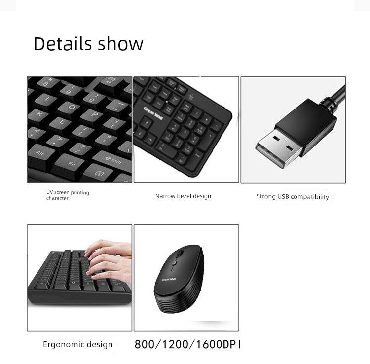 Greatwall Great Wall Km360 Wireless Bluetooth Keyboard Office For Home Computer Laptop Key Mouse Suit_voghion.com