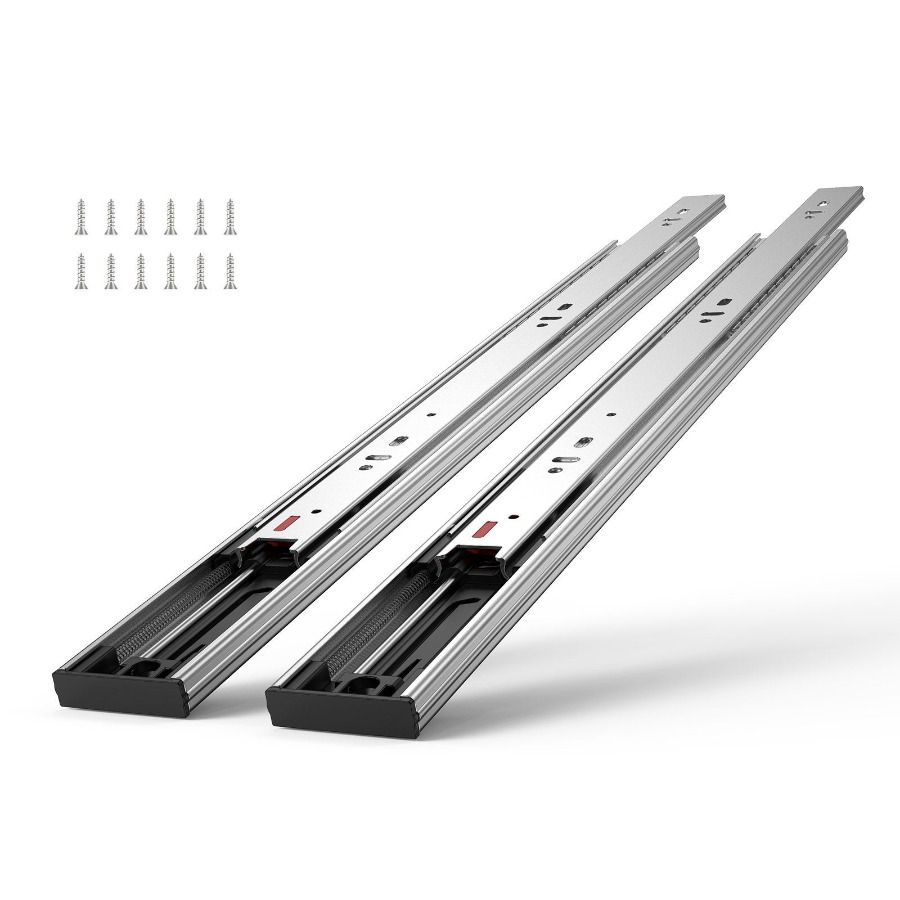 Mount Extension Rails Side Of Full Inch SoftClose 20 Steel Noiseless Guide Slides Duty 6 Track Glides Pairs Cabin Heavy Drawer_voghion.com
