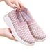 Atmungsaktive Mesh-Schlupfschuhe für Damen – Wander- und Tanz-Sneaker mit dicker Sohle | Leichte, bequeme Freizeitschuhe für Damen (einfaches An- und Ausziehen)_voghion.com