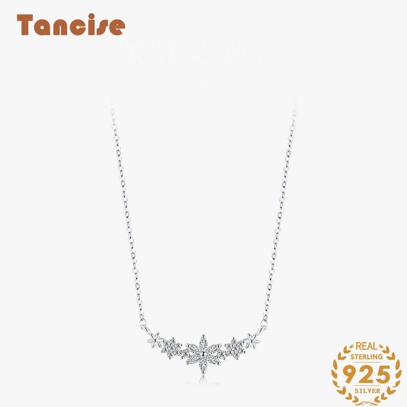 Tancise S925 Ayar Gümüş Lüks Kişilik Kolye Kadın Klasik Gelgit Kolye_voghion.com
