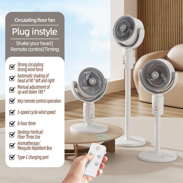 Nouveau ventilateur de sol extérieur à circulation d'air intelligente avec télécommande et puissance éolienne élevée_voghion.com