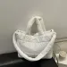 Women Puffer Tote Handbag Large Capacity Casual Padded Solid Color Quilted Top Handle Ladies Commute Bag 240820_voghion.com