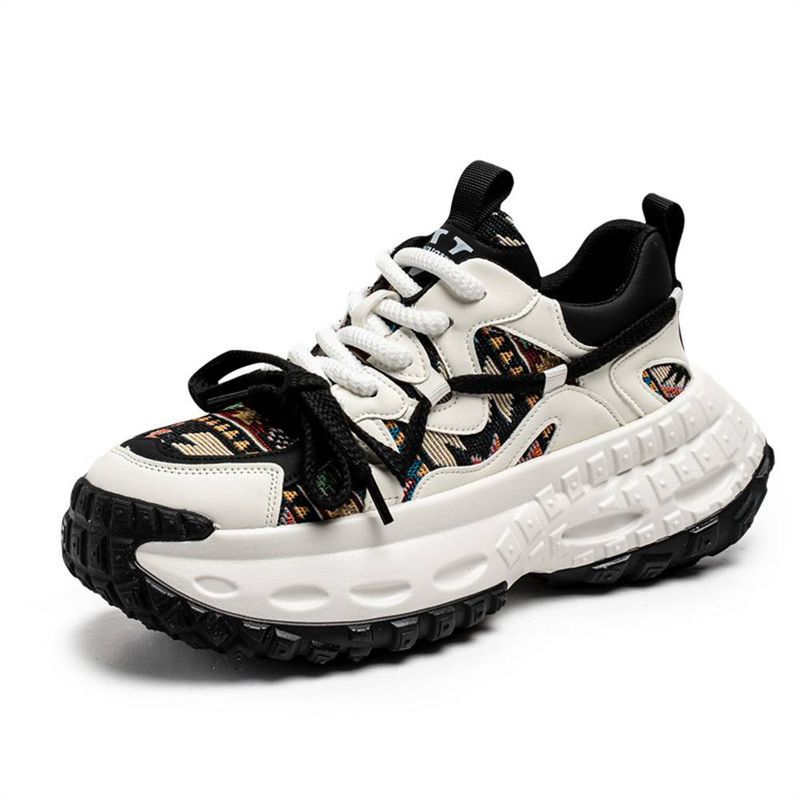 2025 Fashion Sneakers Youth Men's Low Top Lace-Up Breathable Thick Sole Height Increase Non-Slip Wear-Resistant Running Shoes 39-44_voghion.com