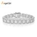 Men And Women's Jewelry - Square Hip Hop Cuban Link Bracelet With Zirconia Inlay, Trendy Geometric Design, Unisex Fashion Accessory_voghion.com