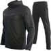 Sportbekleidungsset für Herren – Trainingsjacke mit Kapuze und Jogginghose, atmungsaktive Baumwollmischung, bequeme Passform für Fitnessstudio, Laufen und Freizeitkleidung_voghion.com