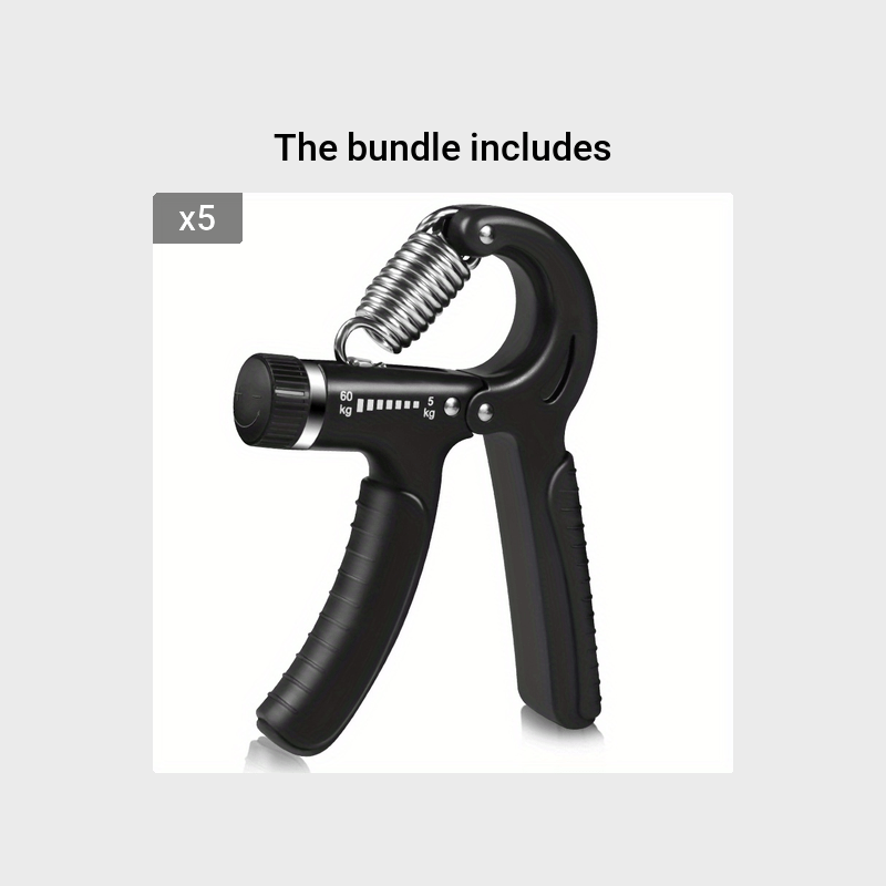 Grip Strength Trainer, attrezzo per esercizi di presa manuale con resistenza regolabile da 5 a 60 kg (11-132 libbre), attrezzo per esercizi di rafforzamento dell'avambraccio, attrezzo per esercizi di mano per muscoli_voghion.com