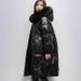 Plus Size Winter Coat With Faux Fur Collar – Oversized Long Puffer Jacket For Women, Maternity & Curvy Fashion, Warm Thickened Polyester Fill_voghion.com