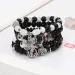 Bohemian Armbandset für Damen, stapelbares Armband mit Schmetterlings-, Elefanten- und Ankeranhänger, Perlen 241125_voghion.com