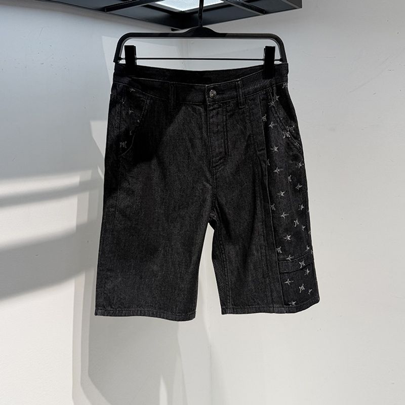 Herenkleding Korte mouwen Heren Trendy Merk 2025 Zomer Nieuw Pak Zwart Sport Mode Recht Werkkleding Casual Shorts Heren_voghion.com