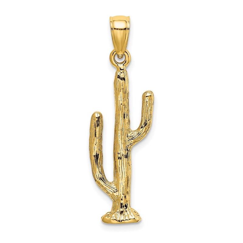 14K 3-D Saguaro Cactus Charm_voghion.com