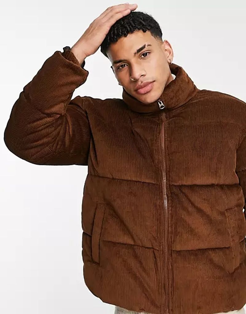 New Arrival Men Cotton-Padded Jacket Custom High Quality Padded Bubble Corduroy Puffer jacket_voghion.com