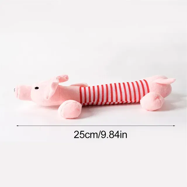 Plush Cute Elephant, Duck, Pig, Pet Dog, Cat, Squeaky Sound, Dog Toys, Fun Fleece, Durable, Chewable Molar Toy, Suitable By PawParty Store_voghion.com