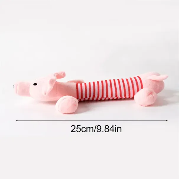 Plush Cute Elephant, Duck, Pig, Pet Dog, Cat, Squeaky Sound, Dog Toys, Fun Fleece, Durable, Chewable Molar Toy, Suitable By PawParty Store_voghion.com
