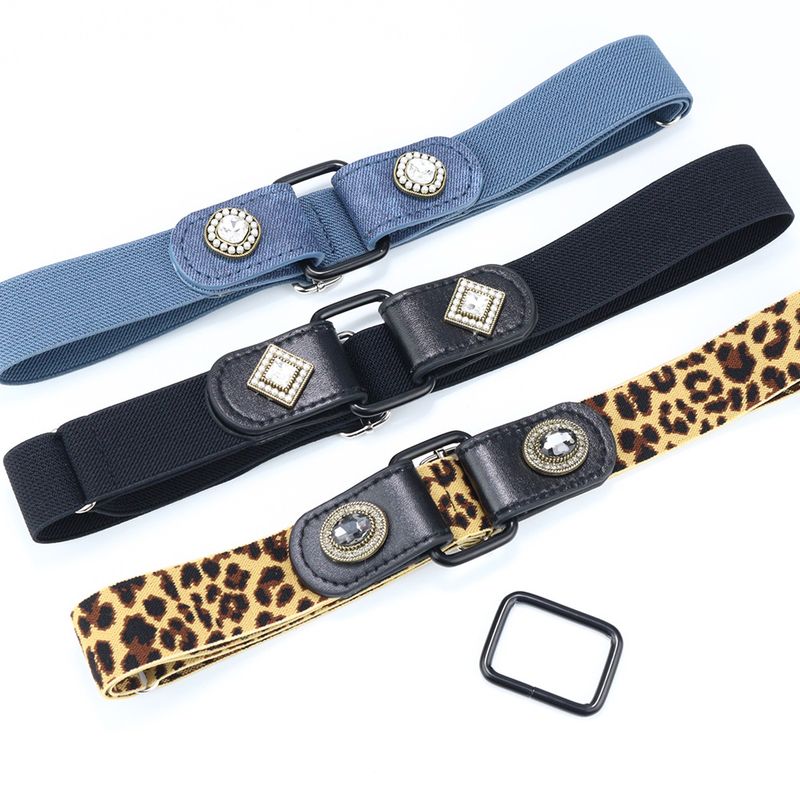 Small Fragrant Wind Invisible Lazy Decoration Traceless Leopard Pattern Elastic Upgraded Women's Belt_voghion.com