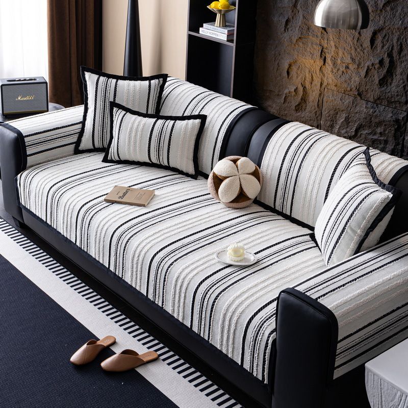 Sofa Cushions For All Seasons Light Luxury High End Straight Seat Cushions Non Slip Leather Sofa Cover Cover Cloth_voghion.com
