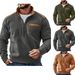 Men's Clothing Fleece Zip-Up Hoodie With Color Block Design, Warm Pullover Sweatshirt For Autumn & Winter, Lightweight & Comfortable, Casual Outerwear_voghion.com