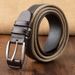 Fashion Canvas Belt Men's Leather Splicing Korean Edition Youth Pin Buckle Casual Belt_voghion.com