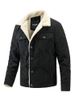 Men's Velvet-Touch Jacket - Stylish Lapel Coat For Spring & Autumn, Premium Soft-Touch Outerwear For Young Men_voghion.com