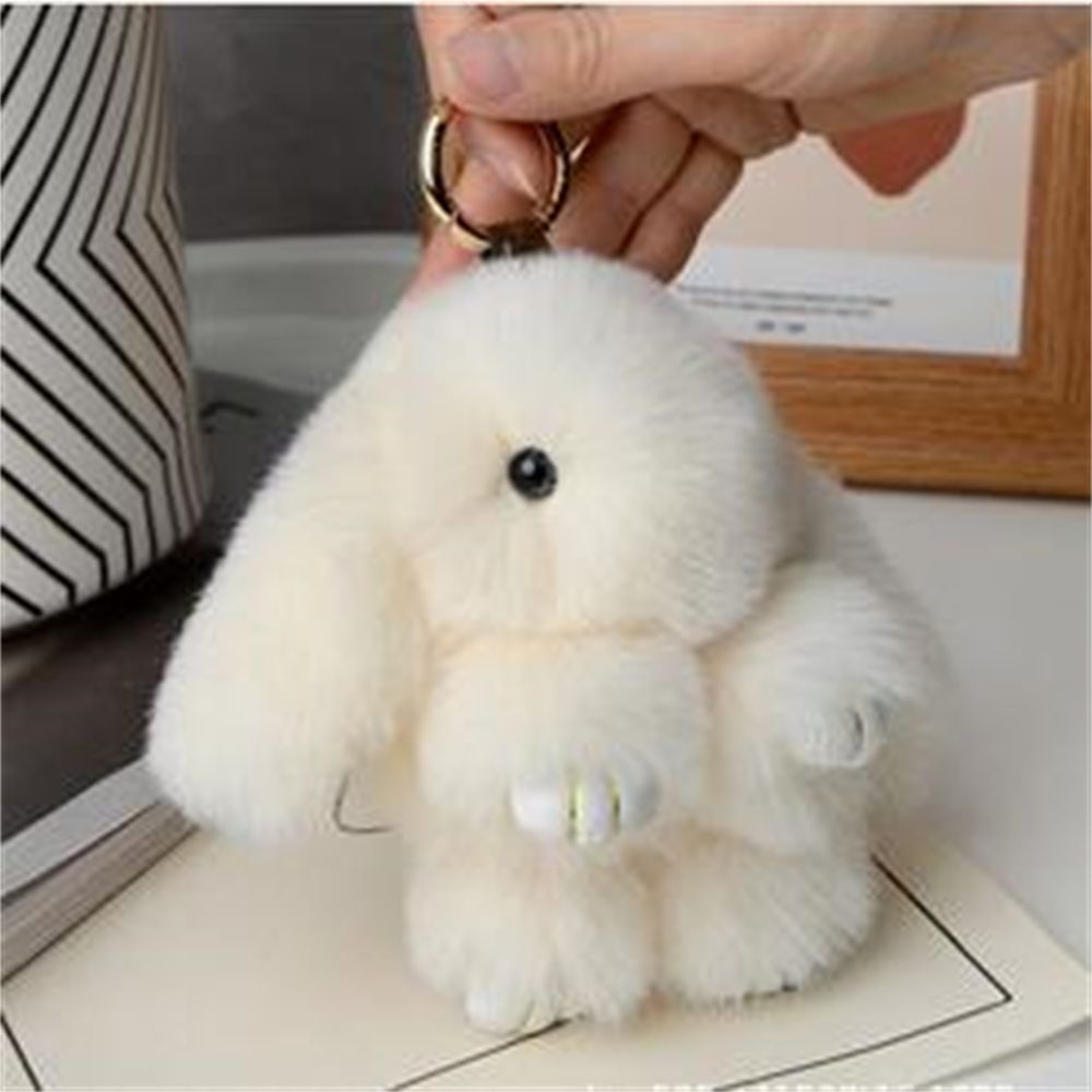 1PCS 15cm Rabbit Fur Chain Women Bag Car Chain Pendant Decoration Jewelry Bags Hangings Accessories Gifts_voghion.com