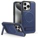 Magnetic Leather Stand Case For IPhone 16/15 Pro Max - Crystal Shield Protective Cover With Kickstand (Compatible With IPhone 14/15 Series)_voghion.com