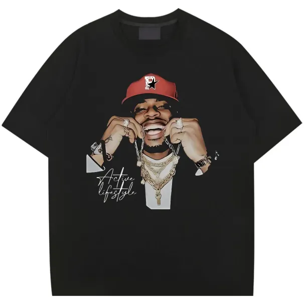 Klassiska Casual T-shirts för Strand Andningsbara Mjuka Populära Herrtröjor Anpassad Anime_voghion.com