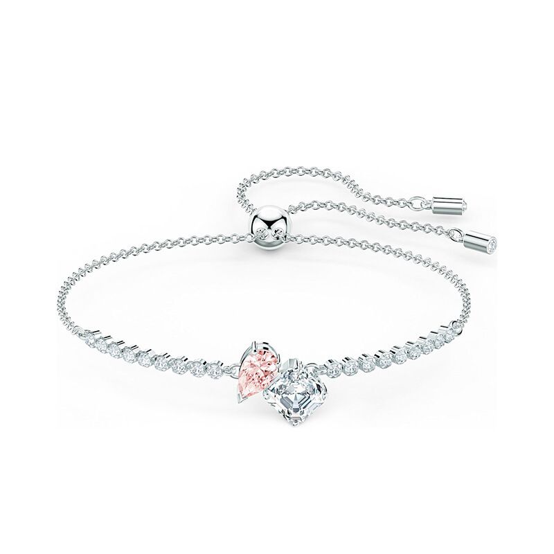 Vero amore per sempre accompagna il braccialetto a forma di cuore Braccialetto di cristallo con elemento femminile_voghion.com
