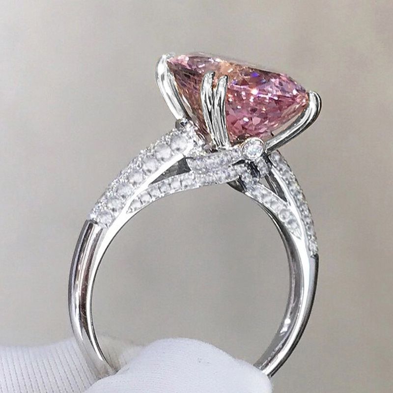 Anillo de boda Cao Shi elegante con diamantes simulados y banda ovalada grande para mujer_voghion.com