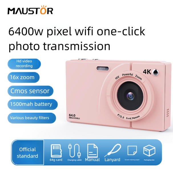 Scheda video digitale CCD per studenti universitari di livello base, telecamera WiFi HD da viaggio, regalo_voghion.com