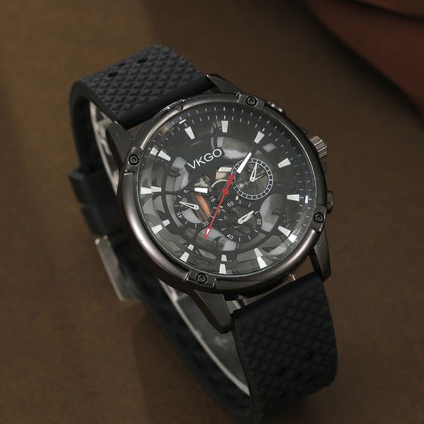 2024 neue Mode Große Zifferblatt Runde Shell Gürtel Casual männer Sport Persönlichkeit Armband Set Quarzuhr_voghion.com