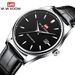 VA VA VOOM Men's Watch Trendy Simple Blue Leather Strap Watch Men's Business Casual Calendar Quartz Watch_voghion.com