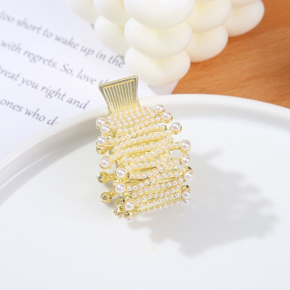 Versione coreana della coda di cavallo alta e alla moda, con temperamento a cucchiaio, piccola clip in strass, accessorio, anti-nicchia_voghion.com
