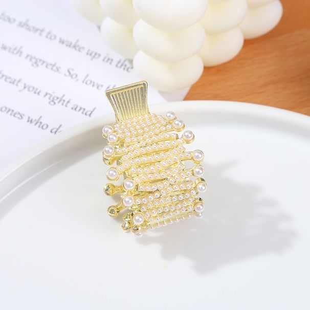 Versione coreana della coda di cavallo alta e alla moda, con temperamento a cucchiaio, piccola clip in strass, accessorio, anti-nicchia_voghion.com