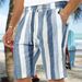 Herrenbekleidung Lässige, leichte Shorts mit Kordelzug, elastischer Taille, Strand-Yogahose mit Taschen_voghion.com