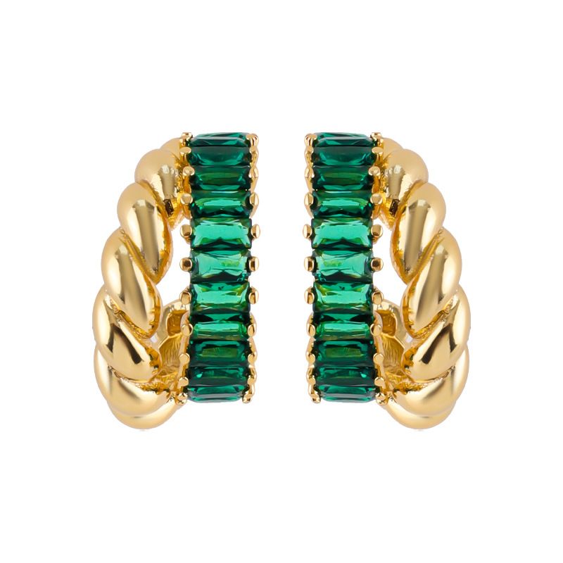 Women's earrings twist earrings, atmospheric and high-end ins earrings for women, French retro light luxury niche simple earrings_voghion.com