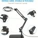 1 Stéck LED-Lupp mat verstellbarem Stativ a Clip - 10x Vergréisserung, 3 Faarfmodi, stufenlos Dimmung, fir Reparaturen, Bastelen a Schweessen_voghion.com