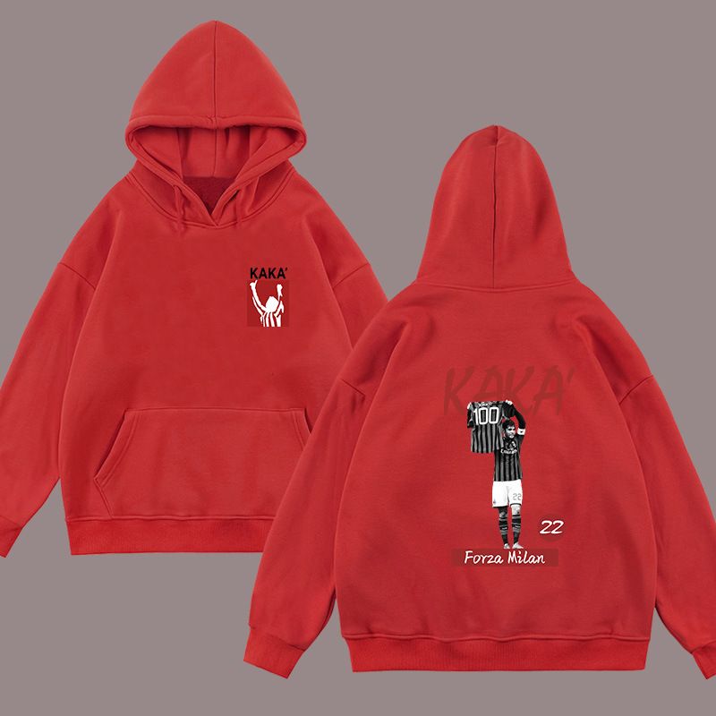 Felpa con cappuccio a maniche lunghe con stampa fronte e retro da calcio 370G, taglia 100, unisex, ampia_voghion.com